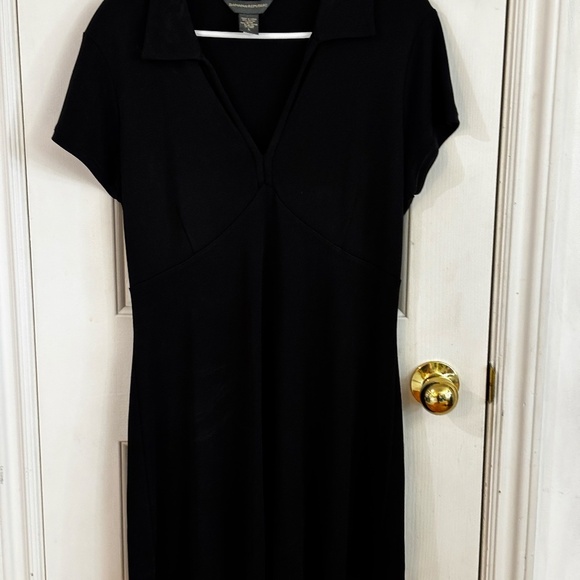 Black collard mini dress - Picture 4 of 9